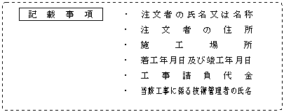 帳簿に記載すべき事項
