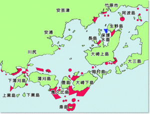 釣りをするのに制限される区域の地図３