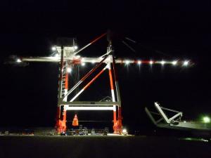 陸揚げ作業完了