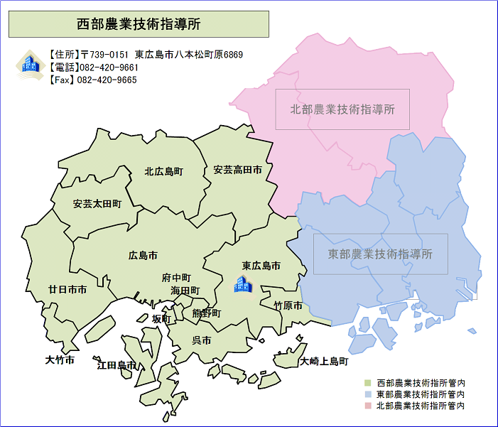 西部指導所管内地図